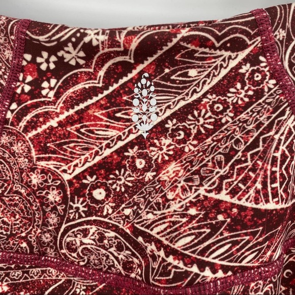 Free People FP Movement Womens Plie All Day Floral Leggings Henna Combo Size XS - Picture 8 of 11